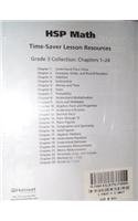 hsp math time saver lesson resources with resource management system grade 3 1st edition harcourt school