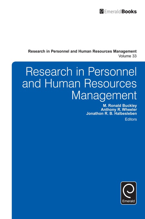 research in personnel and human resources management 4th edition m. ronald buckley 1785600168, 9781785600166