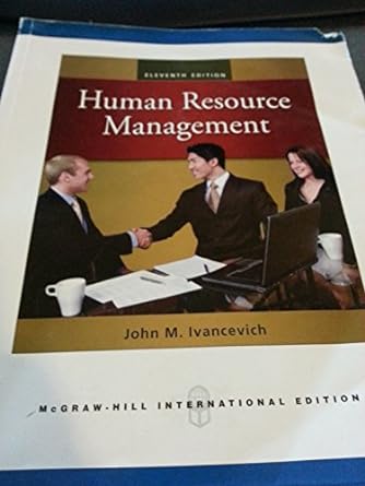 human resource management 1st international edition john m ivancevich 0071267700, 978-0071267700