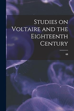 studies on voltaire and the eighteenth century 68 1st edition anonymous 1014656419, 978-1014656414