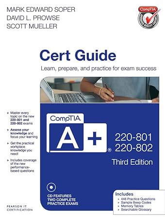cert guide learn prepare and practice for exam success 3rd edition mark edward soper ,dave prowse ,scott