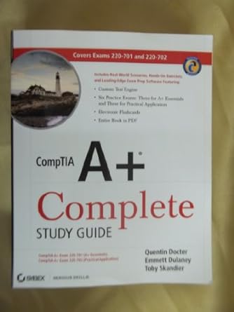 comptia a+ complete study guide 1st edition quentin docter ,emmett dulaney ,toby skandier 047048649x,