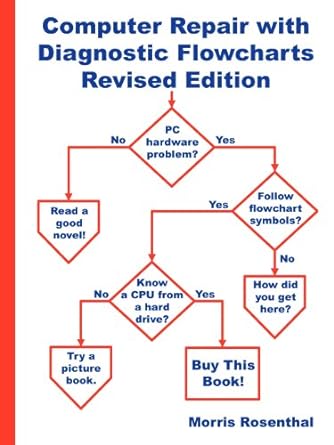 computer repair with diagnostic flowcharts revised edition morris rosenthal 0972380175, 978-0972380171