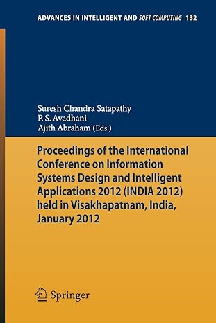 proceedings of the international conference on information systems design and intelligent applications 2012
