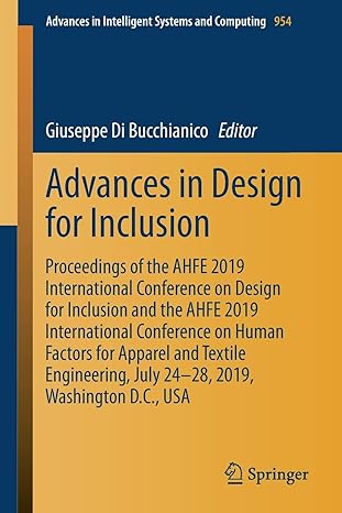 advances in design for inclusion proceedings of the ahfe 2019 international conference on design for