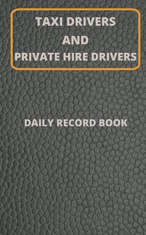 taxi driver and private hire driver black and white daily record log accounting book operator 365 days of