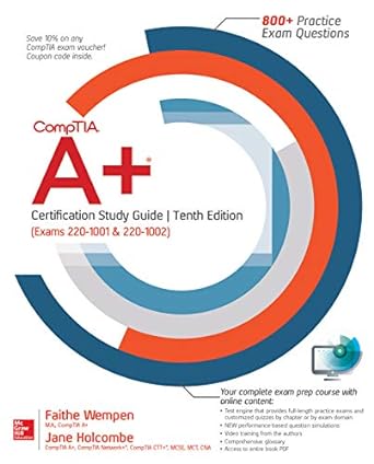 comptia a+ certification study guide 10th edition faithe wempen ,jane holcombe b000aq09fu, 978-1260456653