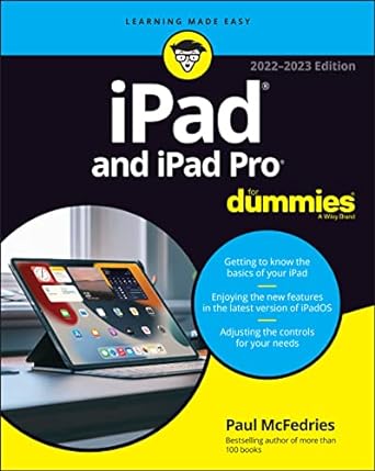 ipad and ipad pro for dummies 2022nd-2023rd edition paul mcfedries 1119875730, 978-1119875734
