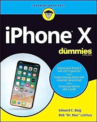 iphone x for dummies 1st edition edward c baig ,bob levitus 111948166x, 978-1119481669