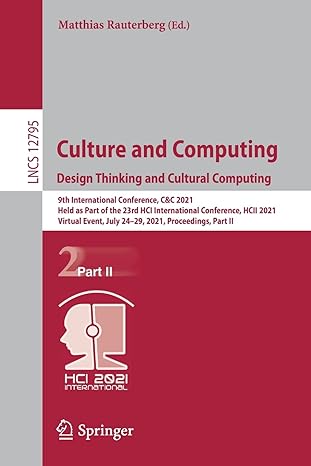 culture and computing design thinking and cultural computing 9th international conference candc 2021 held as