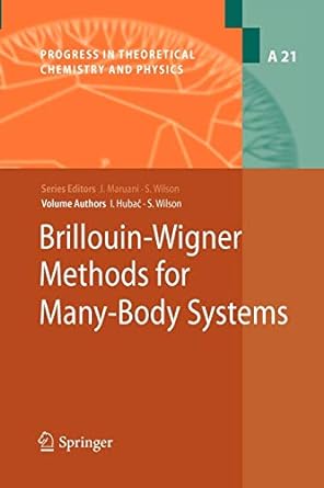brillouin wigner methods for many body systems 2010th edition stephen wilson ,ivan hubac 9400731043,