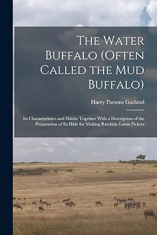 The Water Buffalo Often Called The Mud Buffalo Its Characteristics And Habits Together With A Description Of The Preparation Of Its Hide For Making Rawhide Loom Pickers