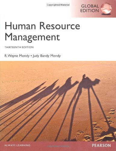human resource management 13th global edition r. wayne mondy 0273787004, 9780273787006