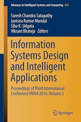 information systems design and intelligent applications proceedings of third international conference india