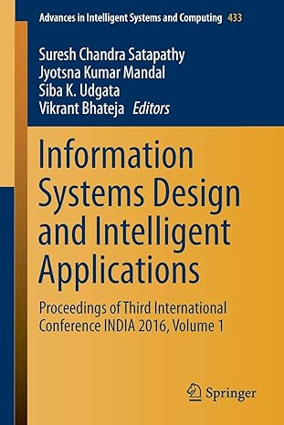 information systems design and intelligent applications proceedings of third international conference india