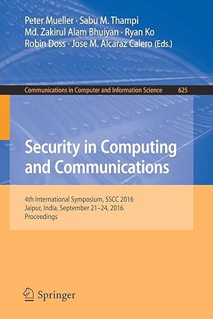 security in computing and communications 4th international symposium sscc 20 jaipur india september 21 24 20