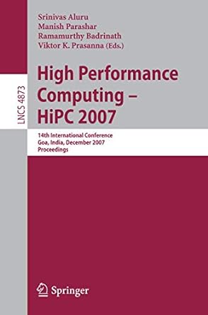 high performance computing hipc 2007 14th international conference goa india december 2007 proceedings 2007