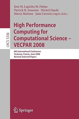 high performance computing for computational science vecpar 2008 8th international conference toulouse france
