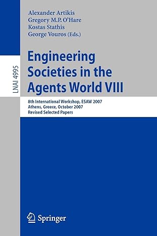 engineering societies in the agents world viii 8th international workshop esaw 2007 athens greece october