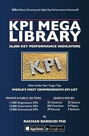 kpi mega library 36 000 key performance indicators 1st edition rachad baroudi phd 1539457621, 978-1539457626