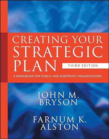 creating your strategic plan a workbook for public and nonprofit organizations 3rd edition john m. bryson
