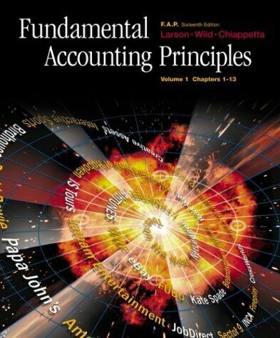 fundamental accounting principles volume 1 16th edition barbara chiappetta, kermit d. larson, john j. wild