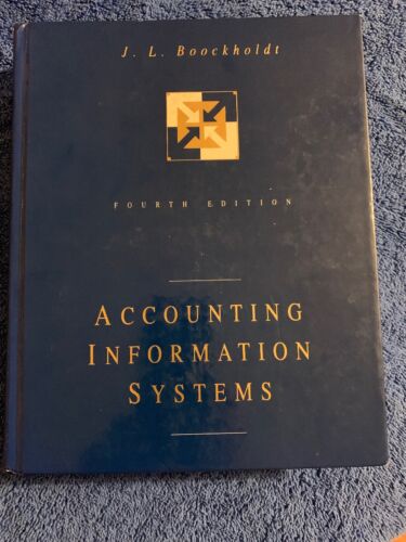 accounting information systems transaction processing and controls 1st edition james l. boockholdt