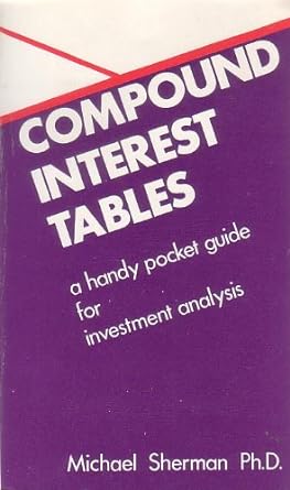compound interest tables 1st edition michael sherman 0809257041, 978-0809257041