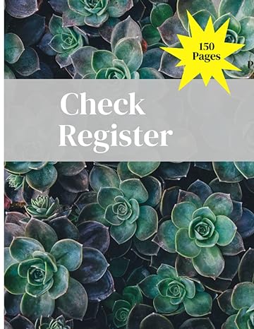check register for personal checkbook transaction register for personal checks 150 pages 1st edition