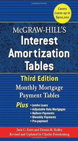 mcgraw hill s interest amortization tables 3rd edition jack c. c. estes 0071468110, 978-0071468114