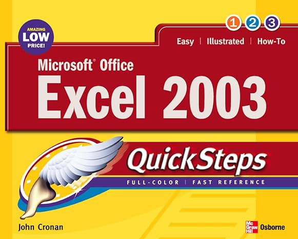 microsoft office excel 2003 quicksteps 1st edition john cronan 0072232285, 978-0072232288