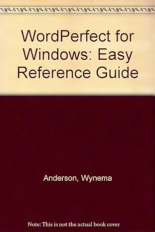 wordperfect for windows windows easy reference guide 1st edition wynema anderson ,stacey golightly