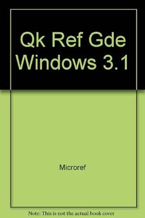 qk ref gde windows 3 1 1st edition microref 1563511487, 978-1563511486
