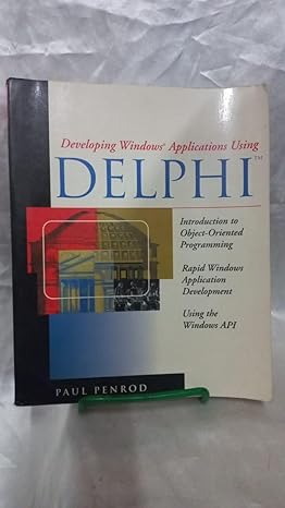 developing windows applications using delphi 1st edition paul penrod 0471110175, 978-0471110170