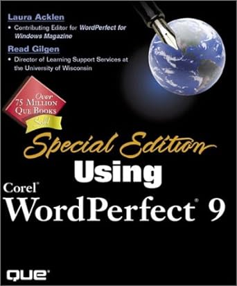 using wordperfect 9 special edition laura acklen ,read gilgen 0789716208, 978-0789716200