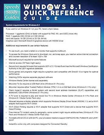 windows 8 1 quick reference guide 1st edition speedy publishing llc 1632871858, 978-1632871855