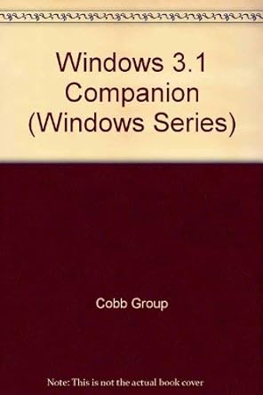 windows 3 1 companion 2nd edition cobb group 1556153724, 978-1556153723