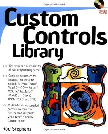 custom controls library 1st edition rod stephens 0471242675, 978-0471242673