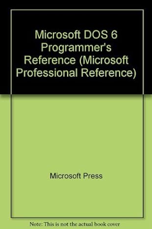 microsoft dos 6 programmers reference 1st edition microsoft press 1556155468, 978-1556155468