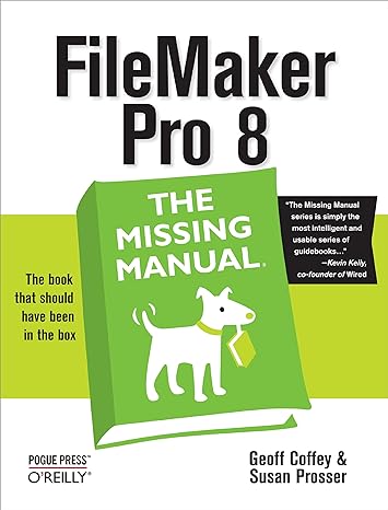 filemaker pro 8 the missing manual 1st edition geoff coffey ,susan prosser 1563479133, 978-0596005795