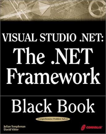 visual studio net the net framework black book 1st edition julian templeman ,david vitter 157610995x,