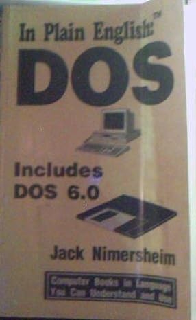 in plain english dos includes dos 6 0 1st edition jack nimersheim 1566640296, 978-1566640299