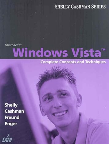 microsoft windows vista complete concepts and techniques 1st edition gary b shelly ,steven m freund ,raymond