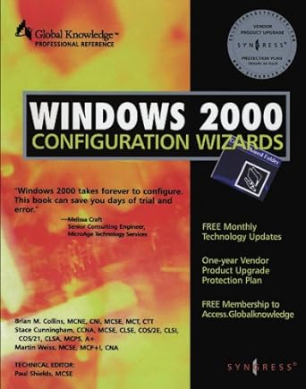 windows 2000 configuration wizards 1st edition syngress 1928994083, 978-1928994084