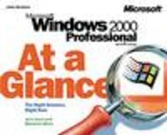 microsoft windows 2000 professional at a glance 1st edition jerry joyce ,marianne moon 1572318392,