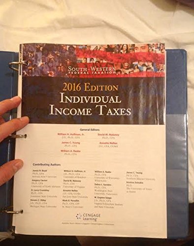 south western federal taxation  individual income taxes 2016 edition william h. hoffman, jr. 1305393317,