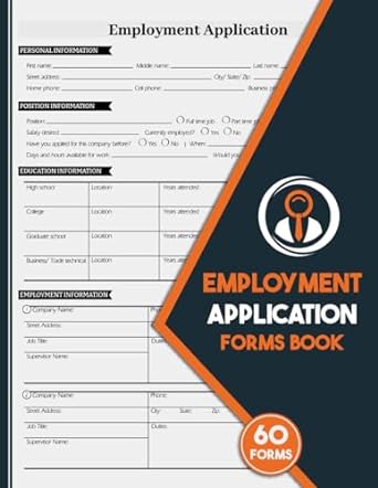 employment application forms book new hire recruitment selection form for organizations business 60 forms 120