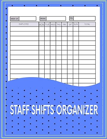 staff shift organizer undated employee register papers working hours workplan 1st edition madil afos