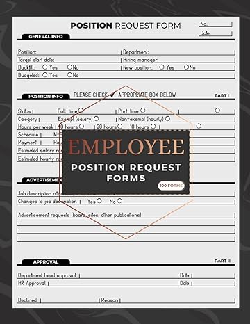 employee position request forms employee requisition/change request form book job position form capture new