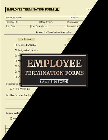 employee termination forms complete worker separation report book for supervisors human resource